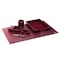 Dacasso Burgundy 6-Piece Leather Desk Set, Bonded Leather DF-5201 - alternate 1